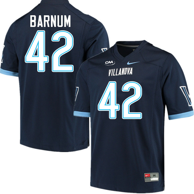 Villanova Wildcats #42 Jack Barnum College Football Jerseys Stitched-Navy